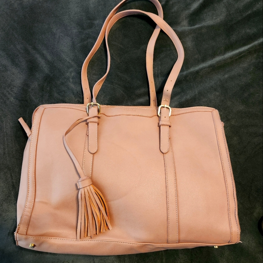 Stylish Purple Tote Bag with Tassel